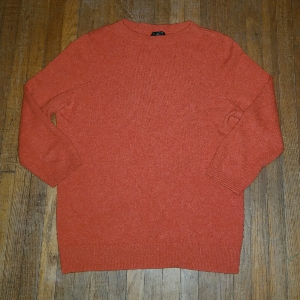 Talbots Pure Cashmere Burnt Orange Sweater